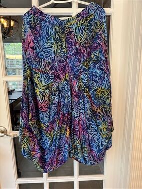 Go Fish colorful, coral print flowy skirt, size XL  NWT